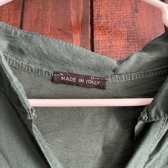 Green shirt dress approx size 16 - Picture 3 of 6